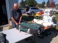 Rick Waud Repairing Ball Equipment